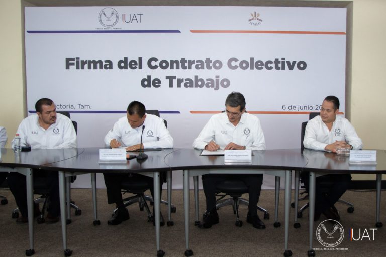 Firman UAT y sindicato académico contrato laboral 2019