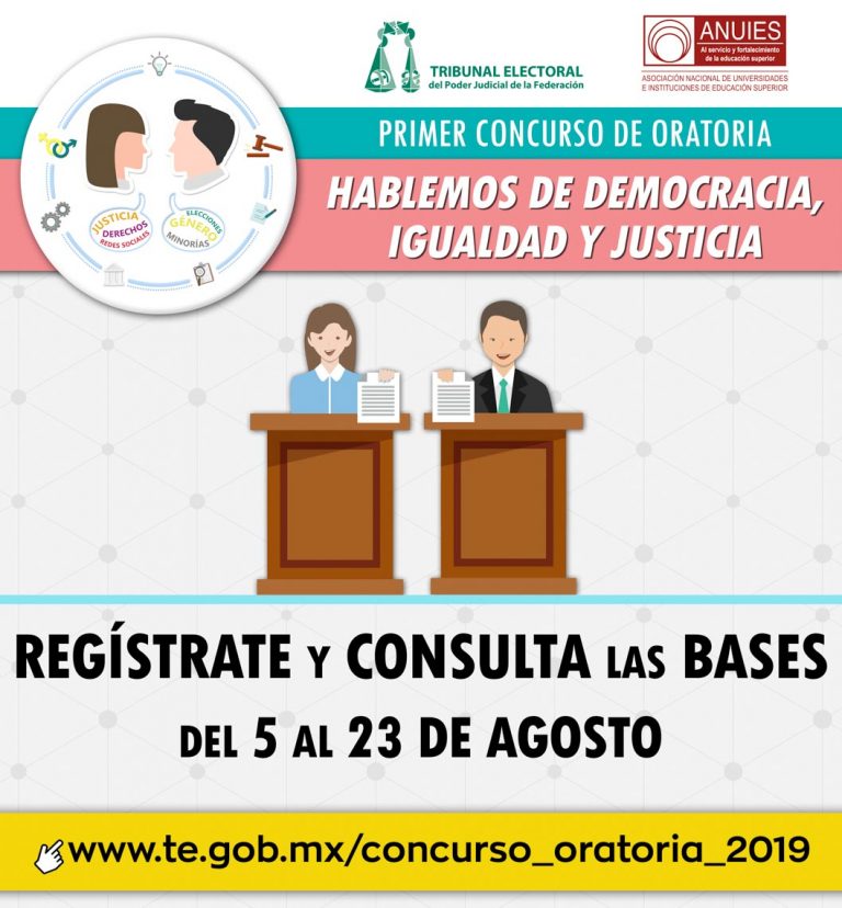 Invitan a participar en concurso juvenil de oratoria “Hablemos de democracia, igualdad y justicia”