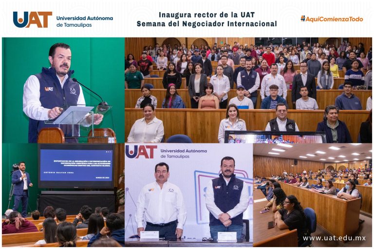 Inaugura el rector de la UAT la semana académica del negociador internacional