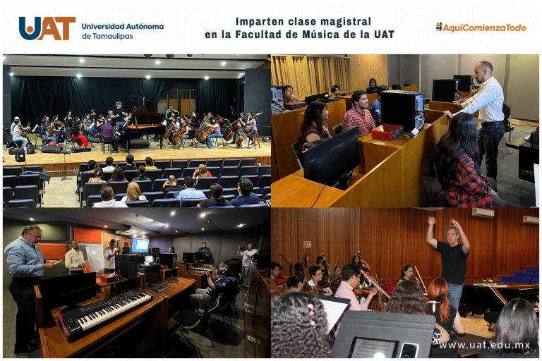 Imparten clase magistral en la Facultad de Música de la UAT