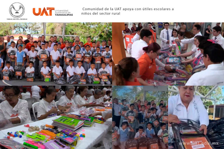 Comunidad de la UAT apoya con útiles escolares a niños del sector rural