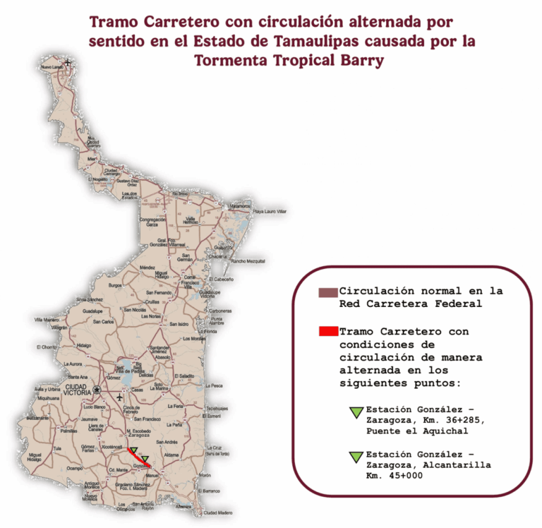 Abrirán, está noche, temporalmente la carretera Victoria a Tampico Abrirán, está noche, temporalmente la carretera Victoria a Tampico
